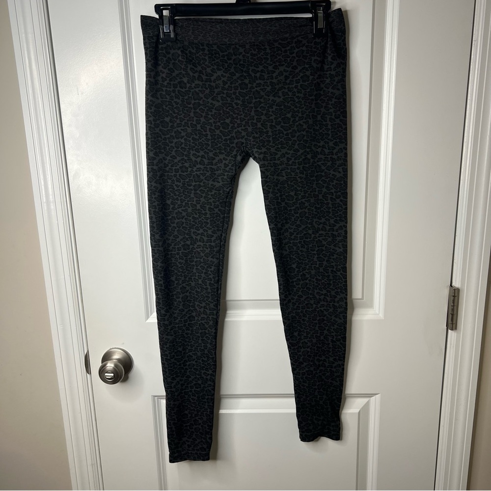 Black/Grey Leopard Print Leggings